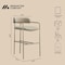 Manhattan Comfort Serene Metal Upholstered Counter Stool in Taupe CS1884-TP - alternate 3