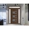 Vdomdoors Front Exterior Prehung Metal-Plastic Door, Manux 8933 Walnut, 2 Side and Top Sidelite Transom, Offi MANUX8933EXD-WLN-W16+36+16xH80+14-LH - alternate 3