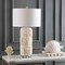 Jonathan Y Rosette 28.5" Seashell/Resin/Crystal LED Table Lamp, Cream JYL1006A - alternate 5