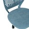 Homeroots Cyan Blue and White Adjustable Height Swivel Rolling Office Chair 568062 - alternate 3