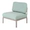Homeroots 31" Gray Heavy Duty Plastic Outdoor Armchair With Sea Green Cushion 565277 - alternate 4