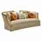 Homeroots 41" Beige Velvet Curved Sofa And Toss Pillows With Natural Legs 348220 - alternate 3
