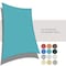 Wrightmaster 8 ft. x 8 ft. Green Square Sun Shade Sail in Turquoise, 95% UV Blockage, Patio and Pool Cover ZR-0808LGE - alternate 3