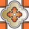 Homeroots 4" x 4" Retro Orange Mosaic Peel and Stick Removable Tiles 400431 - alternate 2