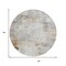 Homeroots 8' Beige Gray And Khaki Round Abstract Washable Indoor Outdoor Area Rug 618078 - alternate 5