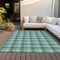 Homeroots 5' X 8' Blue And Green Plaid Washable Indoor Outdoor Area Rug 601435 - alternate 4