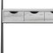 Homeroots 32" Gray and Black Wood and Metal Sled Computer Desk With Four Drawers 489873 - alternate 5