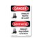 Signmission Safety Sign, OSHA Danger, 18" Height, Rigid Plastic, Forklift Traffic Bilingual OS-DS-P-1218-VV-1265 - alternate 1