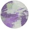 Homeroots 8' Purple Mint Green And Ivory Round Abstract Washable Indoor Outdoor Area Rug 618486 - alternate 3