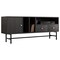 Leisuremod Rochester Rectangular TV Stand with Enclosed Storage and Powder Coated Iron Legs, Phantom Grey RTS60GR - alternate 3