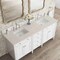 James Martin Vanities Brittany 72" Double Vanity in Bright White, w/ 3 CM Siberian Silestone Top 655-V72-BW-3SFR - alternate 3