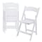 Elama 4 Piece Plastic Folding Resin Chair in White with Removable Seat Pad ELM-L001W - alternate 1