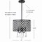 Jonathan Y Gigi 13 in. Metal/Crystal Adjustable LED Drop Chandelier, Black/Clear JYL7463A - alternate 8