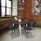 Regency Round Kahlo Breakroom Table W/ 4 Zeng Stack Chairs, 36 in W, 36 in L, Neo Walnut TPL36RNDNWCM44BK - alternate 5