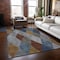 Homeroots 5' X 8' Gray Gold And Blue Argyle Washable Indoor Outdoor Area Rug 613694 - alternate 5