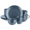 Gibson Home Everyday Plus 12 Piece Round Stoneware Dinnerware Set in Blue 142564.12 - alternate 1