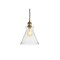 Jonathan Y Goldwater 7.5 in. Adjustable Drop Metal/Glass LED Pendant, Brass Gold JYL3514A - alternate 1