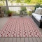 Homeroots 9' X 12' Red And Ivory Ogee Washable Indoor Outdoor Area Rug 601606 - alternate 6