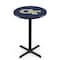 Holland Bar Stool Co 42" Blk Wrinkle Georgia Tech Pub Table, 36" dia. Top L211B4236GATech - alternate 1