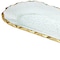 Homeroots 18in Clear and Gold Oval Crystal Serving Tray 517525 - alternate 2