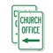 Signmission Church Office, 18'' X 24'' 2 Signs, Heavy Gauge Aluminum, 2PK A-1824-2PACK-24274 - alternate 1