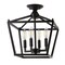 Jonathan Y Plains 12" 4-Light Modern Farmhouse Metal Open-Frame Pagoda LED Semi Flush Mount Mini Lantern, Oil Ru JYL7610A - alternate 4