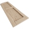 Ekena Millwork Hand Hewn 2 Equal Flat Panel w/Elliptical Top Faux Wood Shutters, 18W x 82H 76 Low Side, PR SHUFPL18X82HHPR - alternate 6