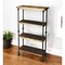 Homeroots 62" Brown Iron and Wood Three Tier Bookcase 389553 - alternate 5