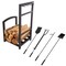 Lavish Home 5-Piece Fireplace Tool Set and Log Rack Mission-Style Firewood Holder for Hearth 80-FPTS-3 - alternate 8