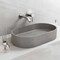 Vigo Sagrada Gothic Gray Concreto Stone 24 in. L x 14 in. W x 5 in. H Oval Vessel Bathroom Sink VG04058 - alternate 1