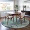 Homeroots 8' Round Green Round Abstract Washable Non Skid Indoor Outdoor Area Rug 559510 - alternate 4