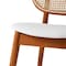 Leisuremod Holbeck Dining Chair with Upholstered Leather Seat and Beech Wood Legs, White HC18W - alternate 5