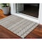 Homeroots 3' X 5' Taupe Beige And Gray Quatrefoil Washable Indoor Outdoor Area Rug 583258 - alternate 1