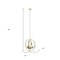 Homeroots Gold Sphere Iron Ceiling Light With Clear Shades 651704 - alternate 4