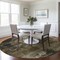 Homeroots 8' Beige And Taupe Round Abstract Washable Indoor Outdoor Area Rug 617646 - alternate 4