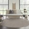 Homeroots 8' Gray And Light Gray Round Geometric Indoor Outdoor Area Rug 552303 - alternate 6