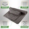 Wakeman 2-Piece Yoga Mat Towel and Gym Towel Set Sweat Absorbent & Quick Drying with Corner Pockets HT-YOGA-GRY - alternate 4