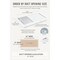 Sierra Grates 8 in. H X 14 in. W 2-Way 45 Degree Louvered, Steel, White Sidewall / Ceiling Register TWC814-WHT - alternate 4