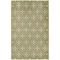 Homeroots 4' X 6' Green And Ivory Geometric Indoor Outdoor Area Rug 572558 - alternate 1