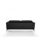 Homeroots 80" Black Genuine Leather Sofa With Silver Legs 480921 - alternate 3