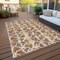 Homeroots 8' X 10' Copper And Ivory Abstract Washable Indoor Outdoor Area Rug 614152 - alternate 7