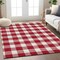 Homeroots 3' X 5' Red And Ivory Plaid Washable Indoor Outdoor Area Rug 595427 - alternate 6