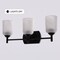 Vaxcel Laurelhurst 3-Light Vanity Light, Matte Black, White Marble Glass, 22-In. Wide W0577 - alternate 5