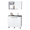 Homeroots 39" White Accent Cabinet With Two Shelves 526346 - alternate 6