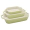 Staub Ceramic 3-pc Rectangular Baking Dish Setand, Macaron Pastel Green 1031191 - alternate 1