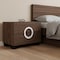 Homeroots 18" Brown Two Drawers Manufactured Wood Mirrored Nightstand 329652 - alternate 3