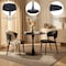 Leisuremod Bristol Round MDF Dining Table - Pedestal Base Kitchen Table, Modern Style BTBL-B27BLMT - alternate 4
