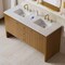 James Martin Vanities Hudson 60" Dbl Vanity, Honey Oak w/3 CM Et. Jasmine Pearl Silestone Top w/FreePower Wireless Charger 435-V60D-HNO-FEJP - alternate 5