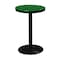 Leisure Craft 24" Round Perforated Pedestal Table, Portable, 40"H, Green 24TAB40-GREEN - alternate 1
