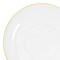 Smarty Had A Party 10.25" Clear with Gold Rim Organic Round Plastic Dinner Plates, 120PK 930CLG-CASE - alternate 4